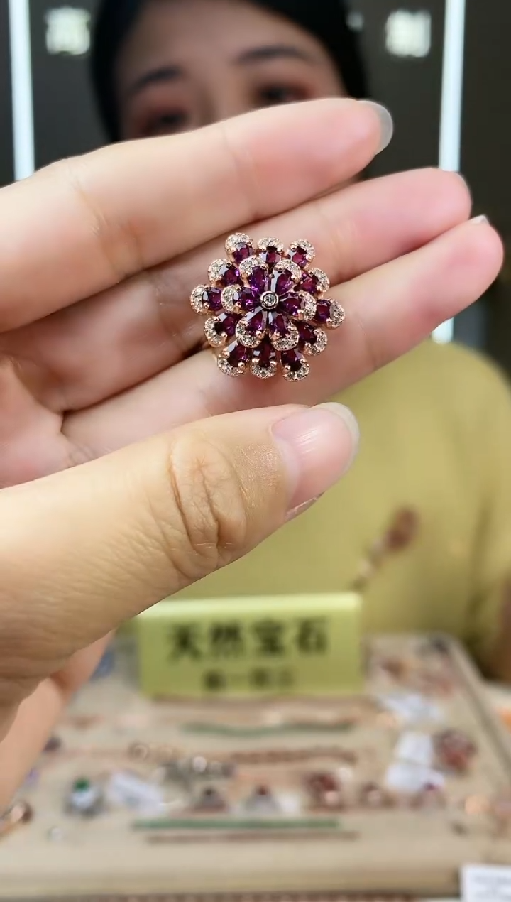 【闪购商品】石榴石手饰银S925镶嵌手饰