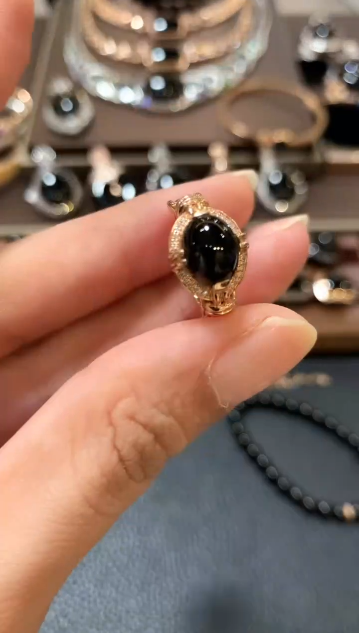 18K金镶嵌戒指翡翠z44多样性一件发货