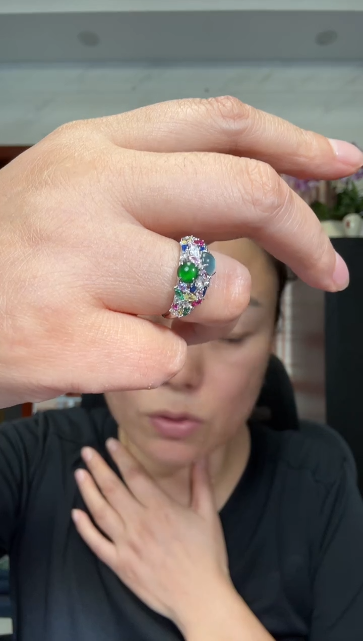 颈饰银S925镶嵌翡翠【多样性发其一】00002769