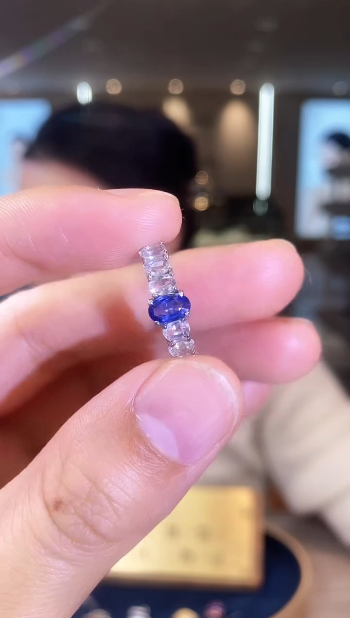 【闪购商品】蓝宝石戒指银S925镶嵌09