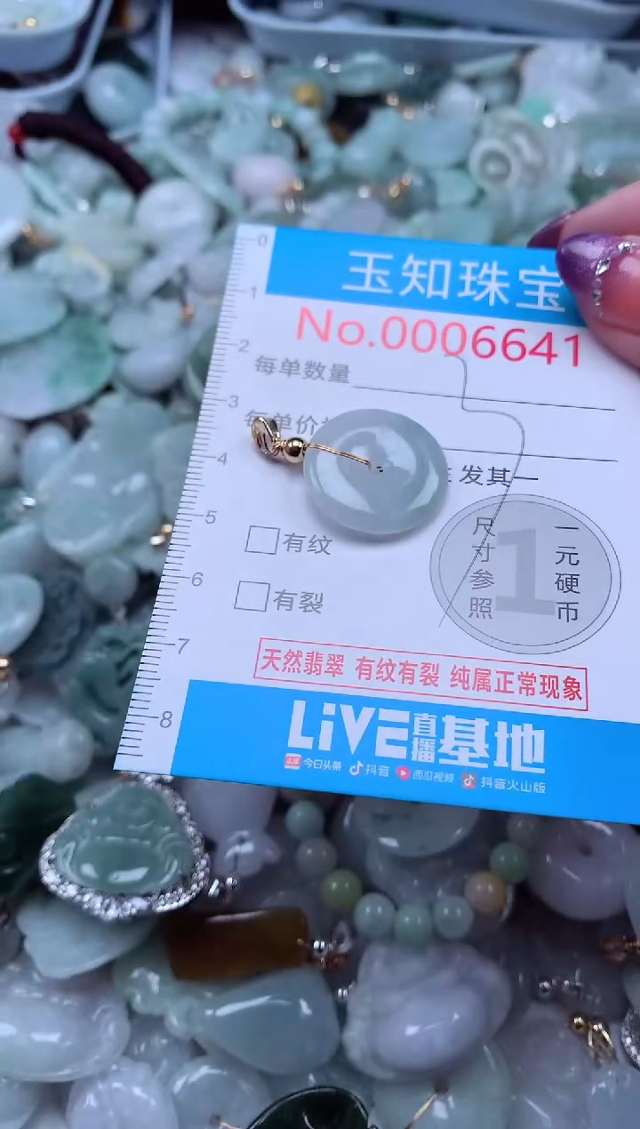 翡翠未镶嵌吊坠(不含链)6641