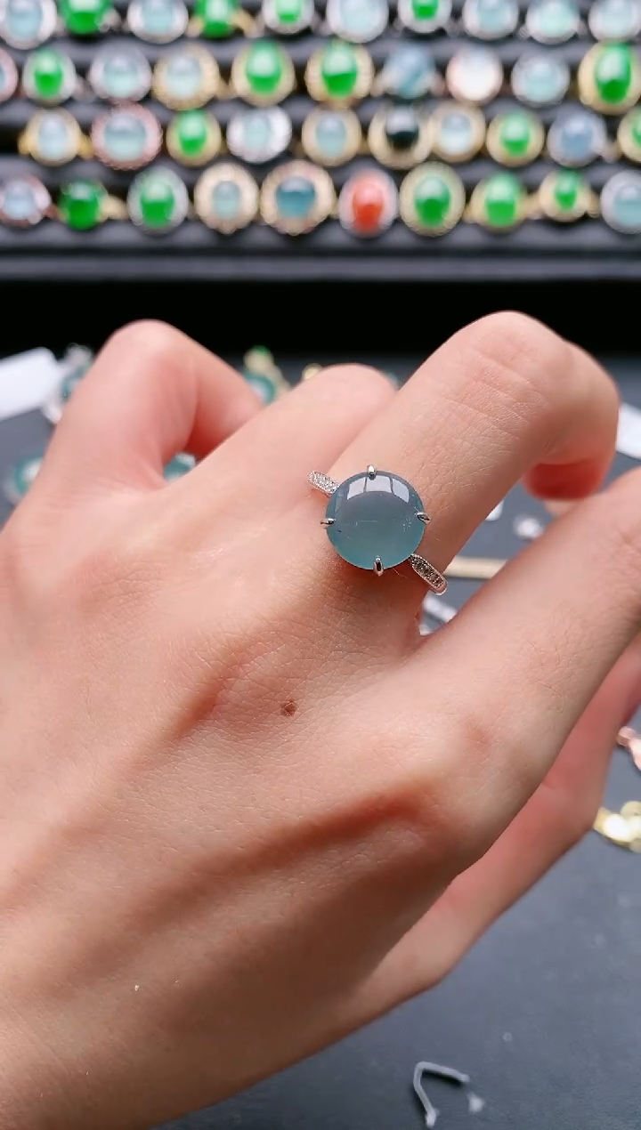 【闪购商品】翡翠戒指银S925镶嵌111111