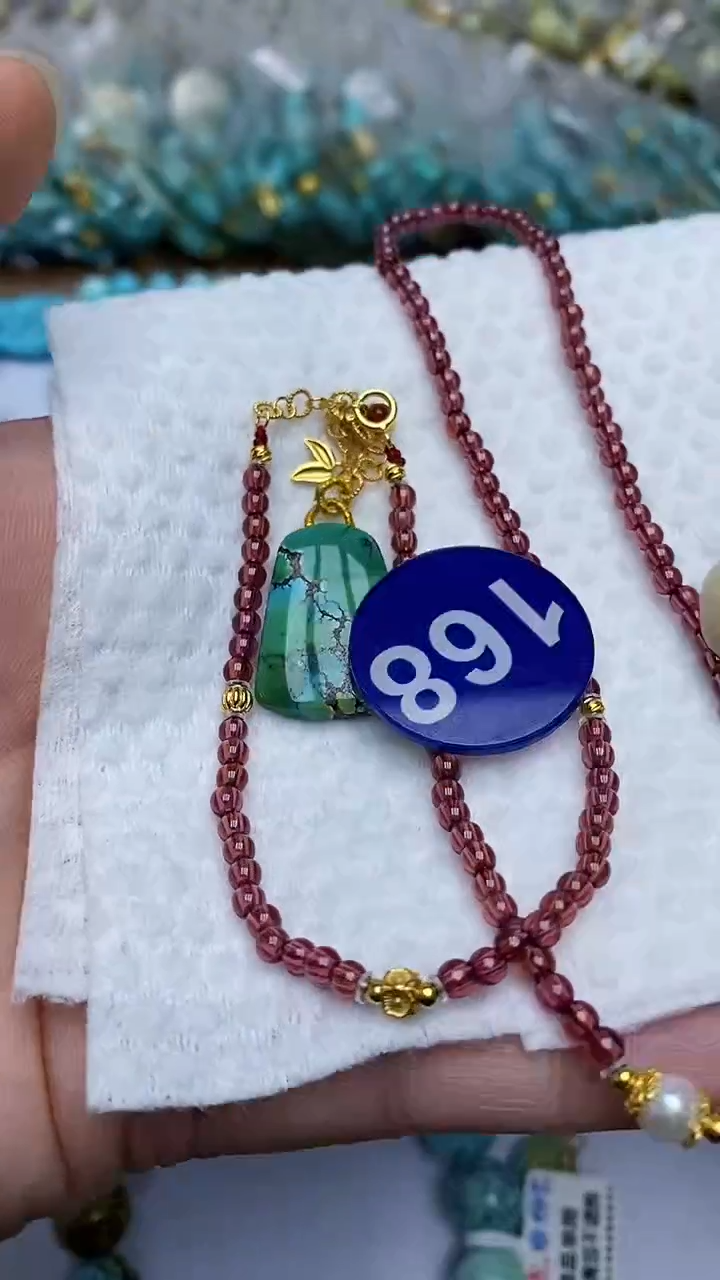 【闪购商品】绿松石项链银S925镶嵌168