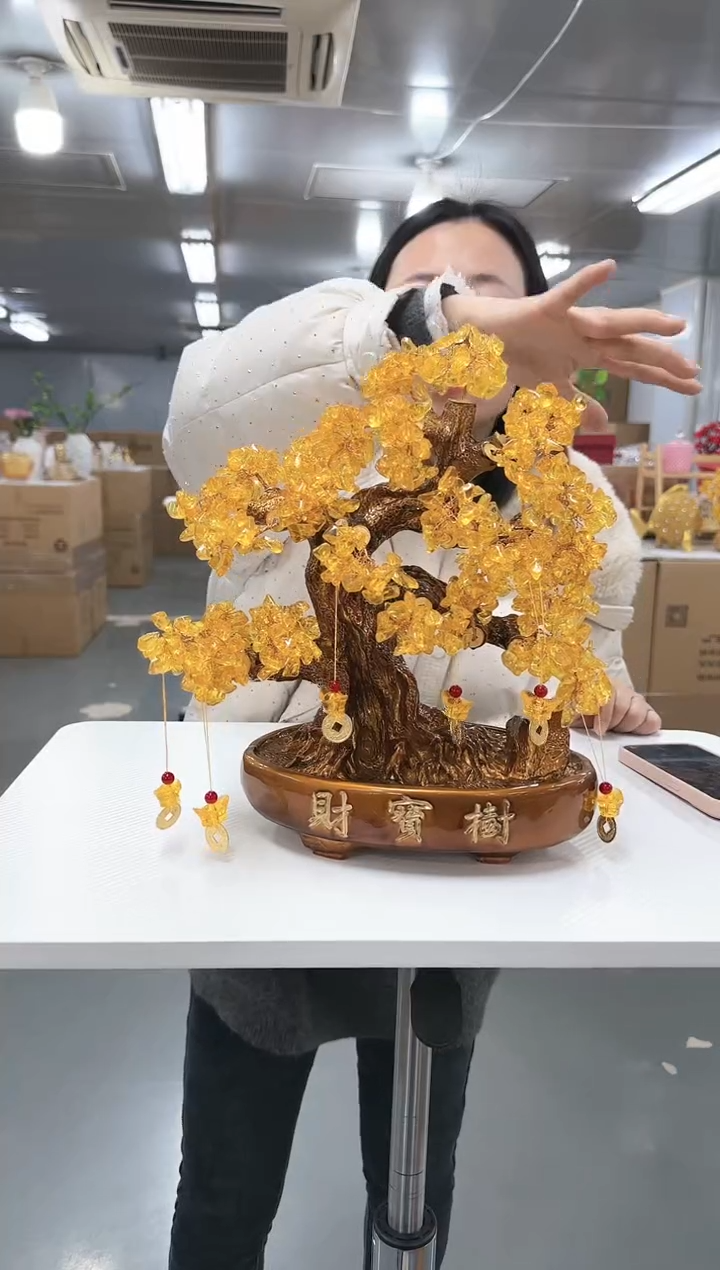 【闪购商品】无铅玻璃金沃00发财树