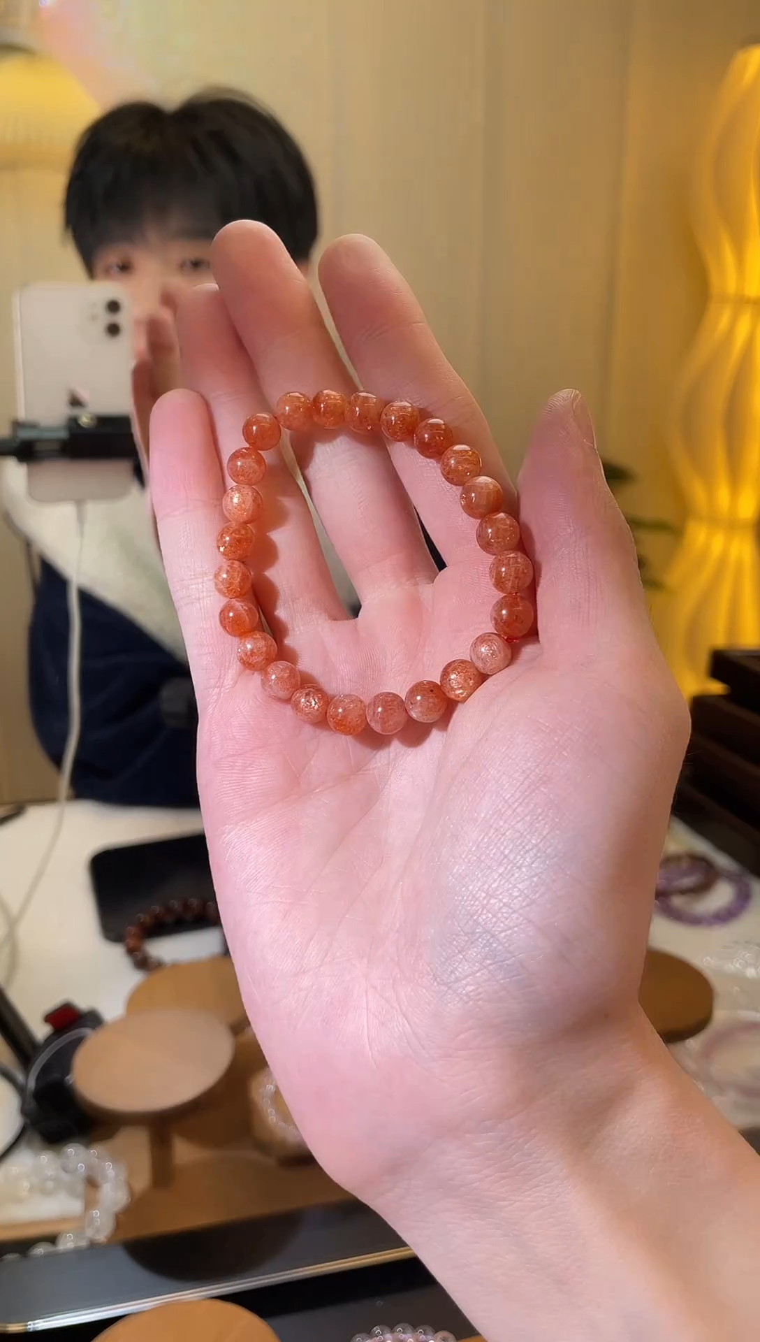 未镶嵌手串水晶金太阳手串