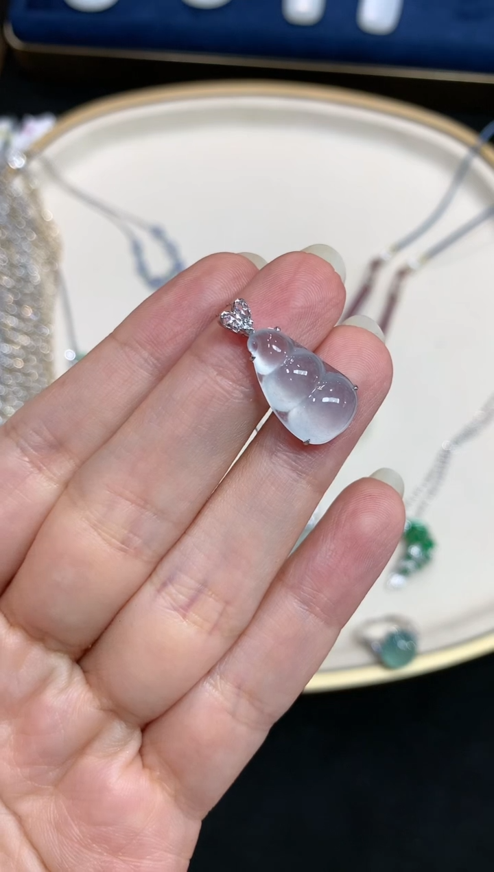 【闪购商品】翡翠吊坠(不含链)18K金镶嵌W391|5000