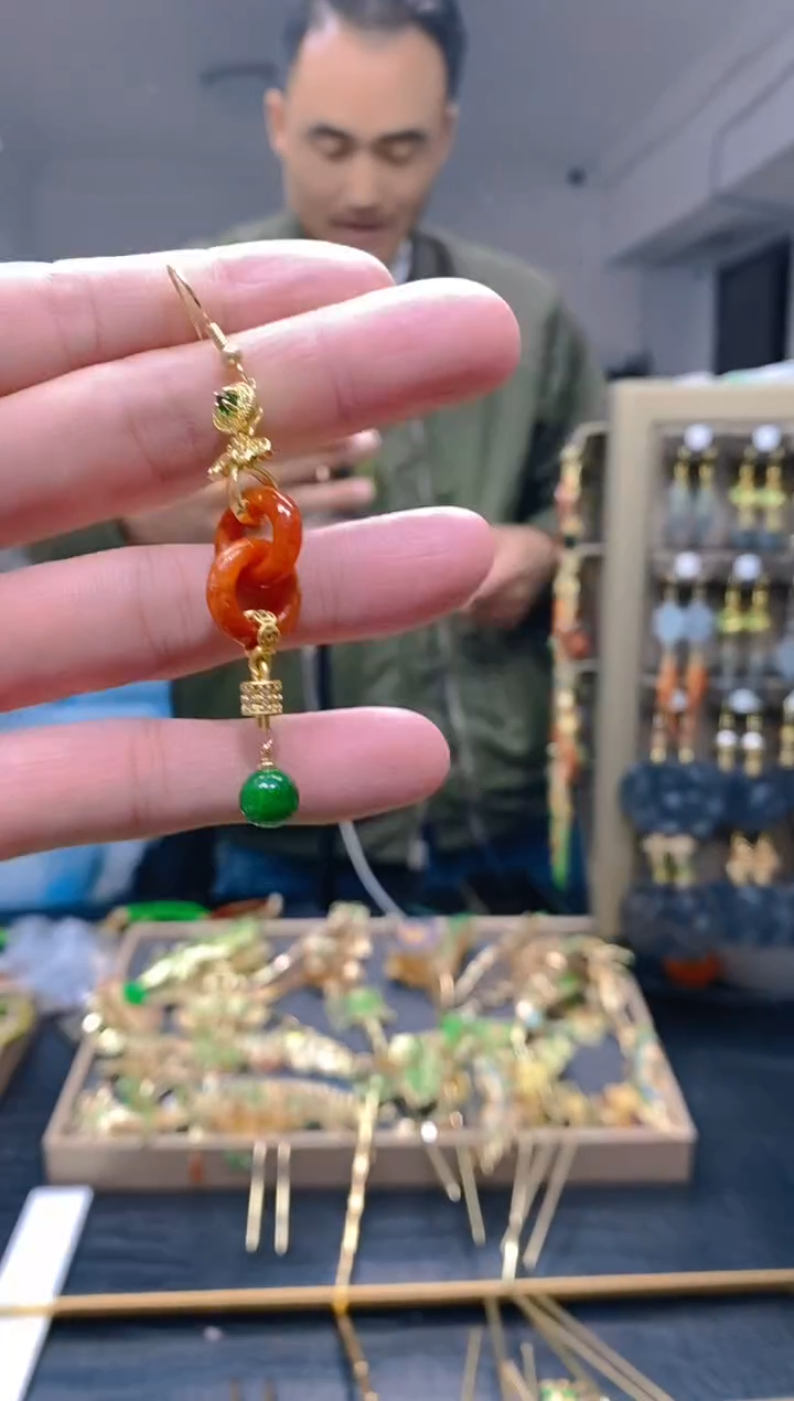 【闪购商品】翡翠耳饰合金229翡翠耳钩一个