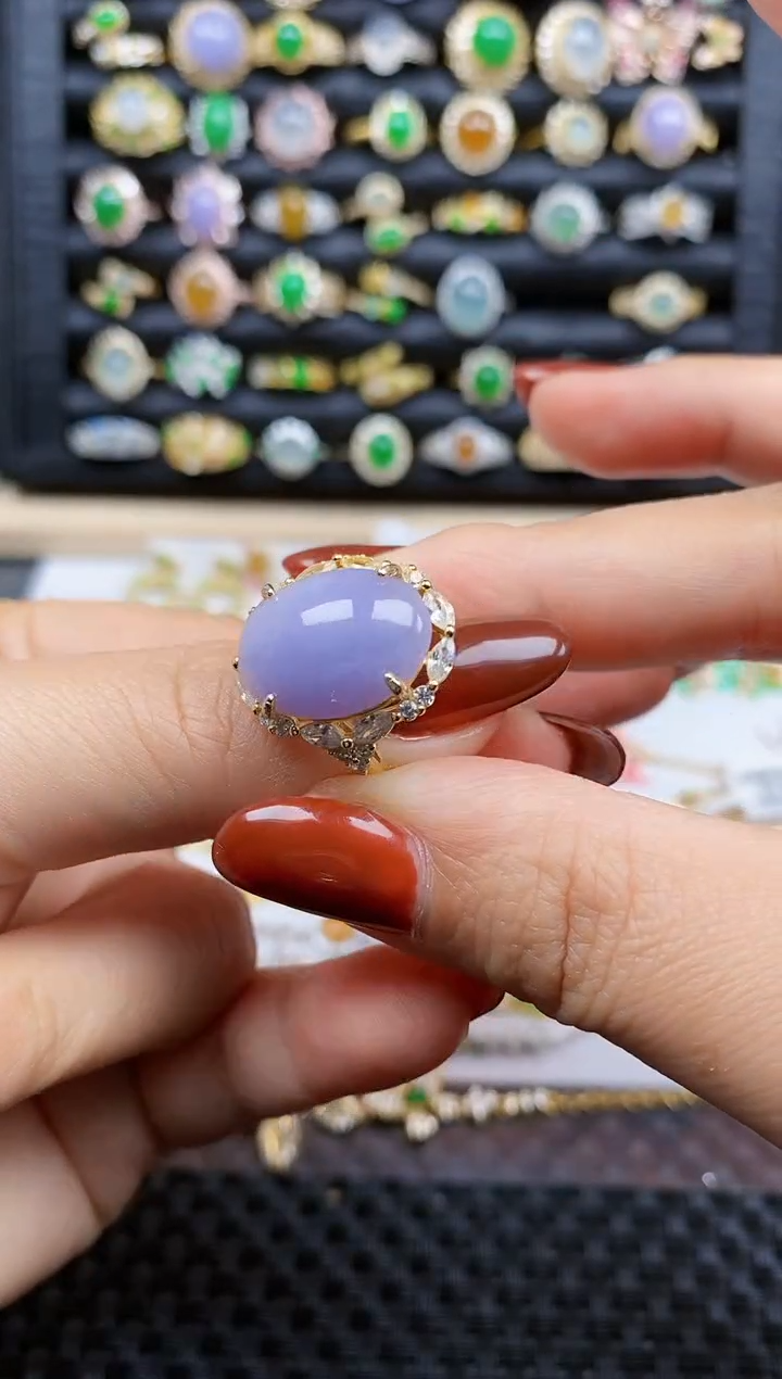 银S925镶嵌戒指翡翠93