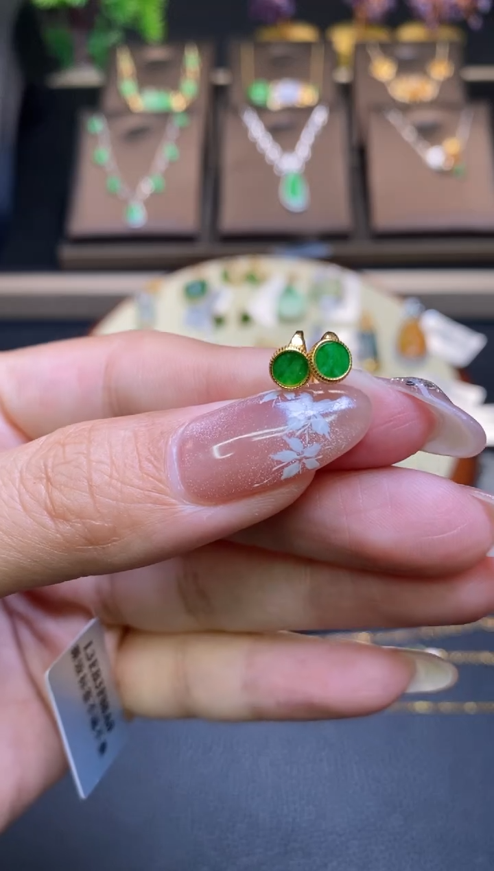 翡翠银S925镶嵌颈饰多样性发其一净货12240