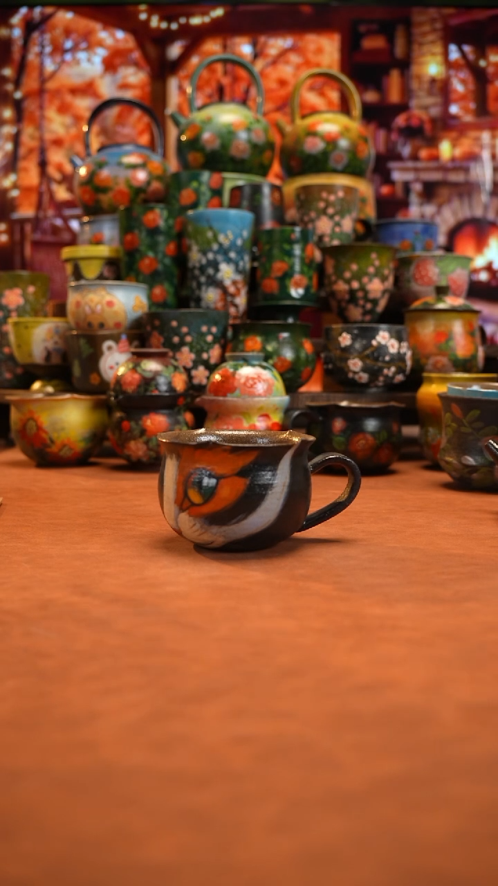 油画   釉下彩   杯子