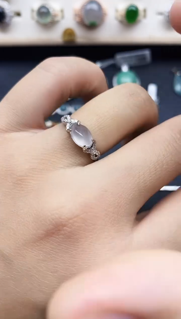 【闪购商品】翡翠戒指银S925镶嵌11111