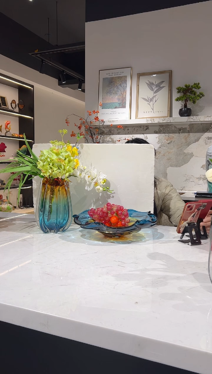 【闪购商品】琉璃蓝色渐变果盘