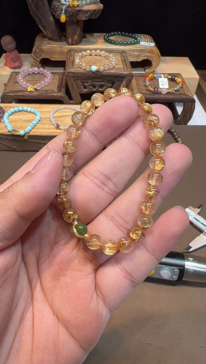 【闪购商品】水晶手链18K金镶嵌手饰@@E6337