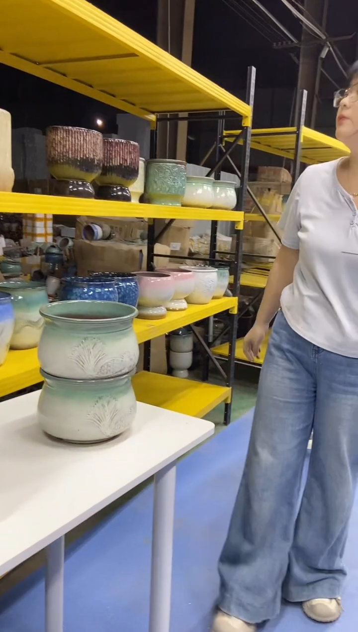 宜兴紫砂粗陶花盆20/15