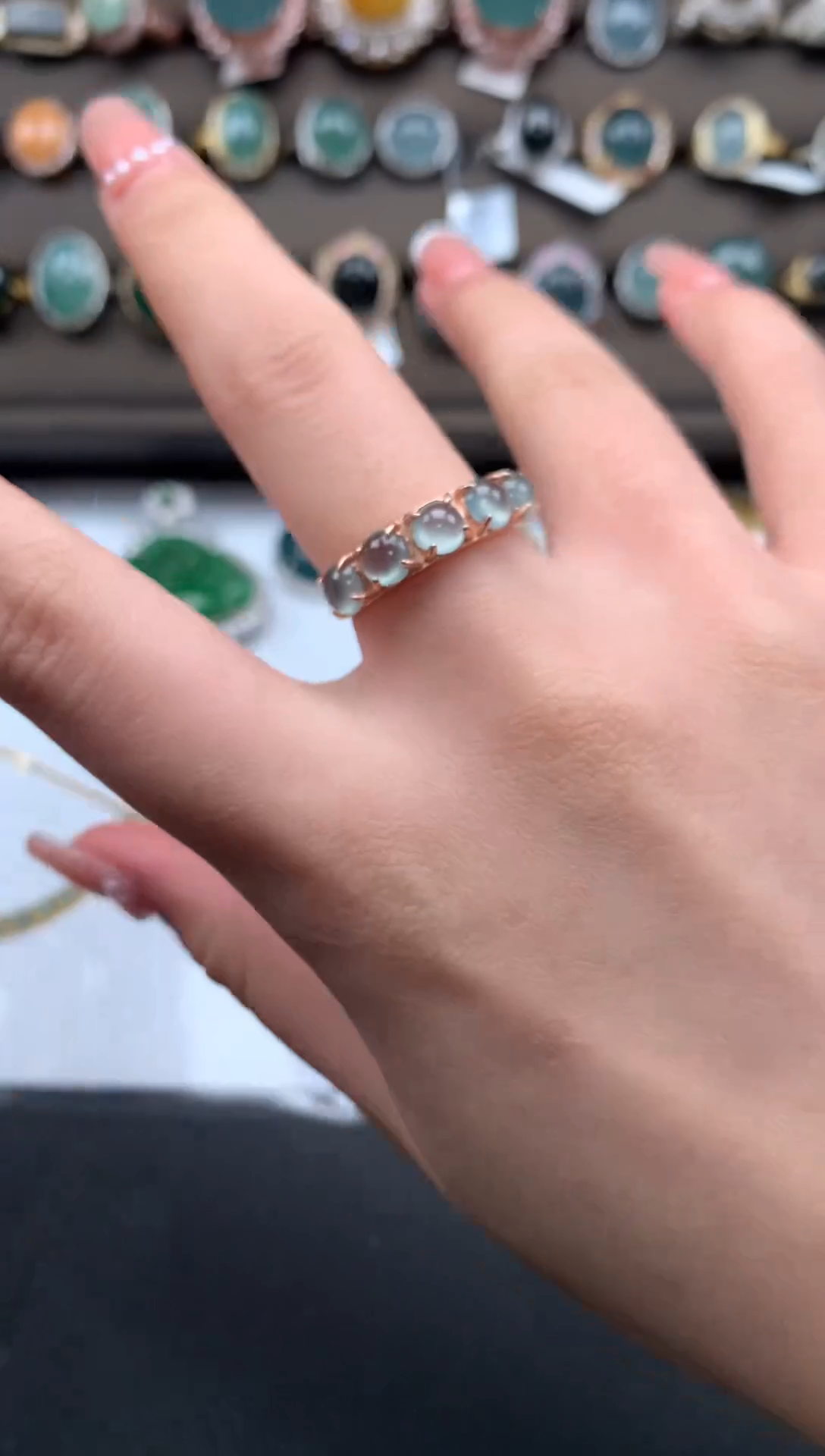 【闪购商品】翡翠戒指银S925镶嵌52141