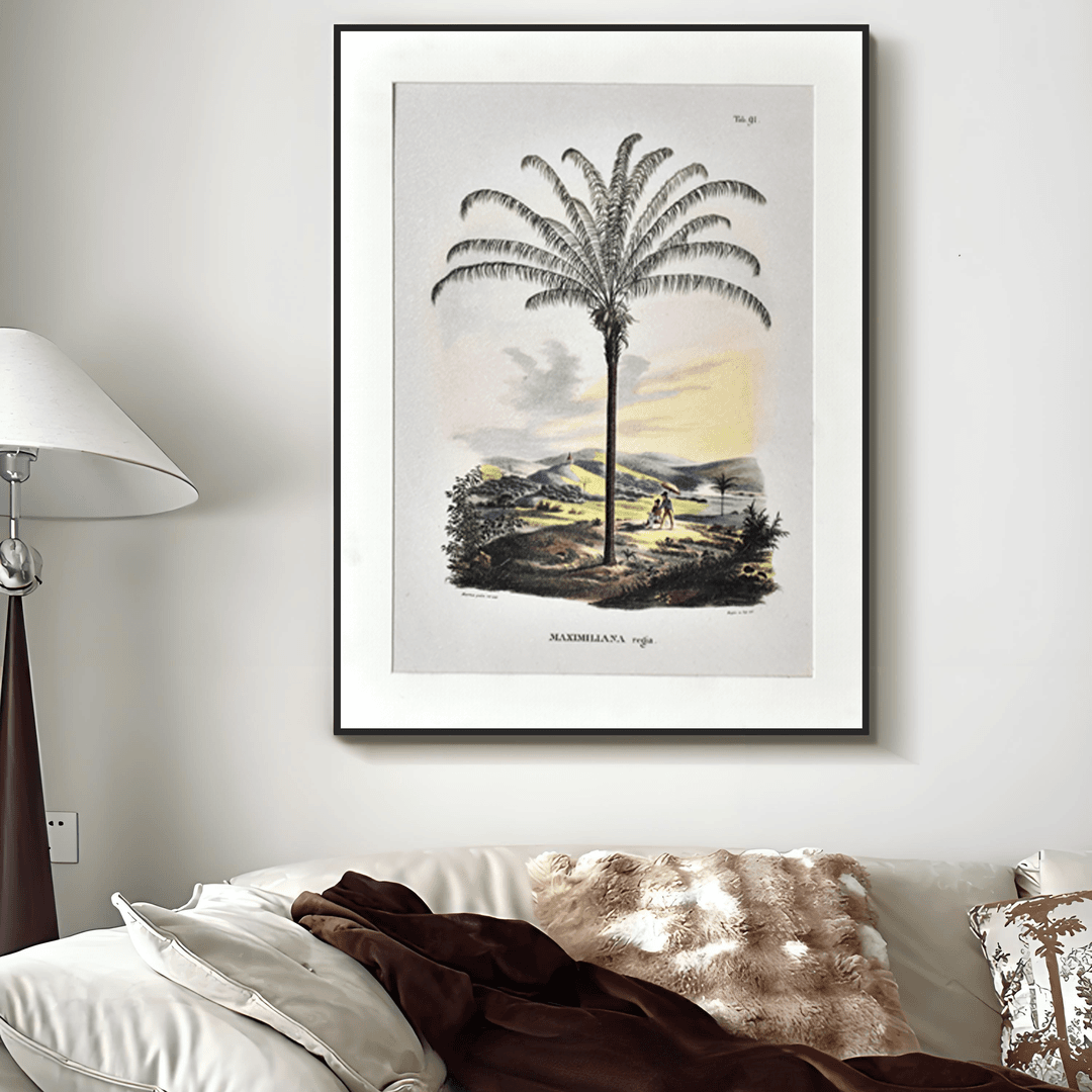 S5288-风风客厅餐厅酒店玄关植物挂画树4050