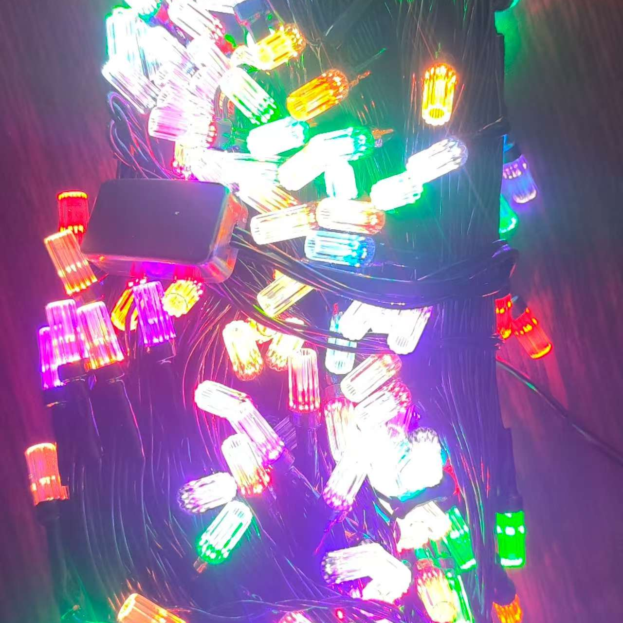 多彩光纤串灯75米加粗线蓝牙酒吧家用餐厅房间大厅