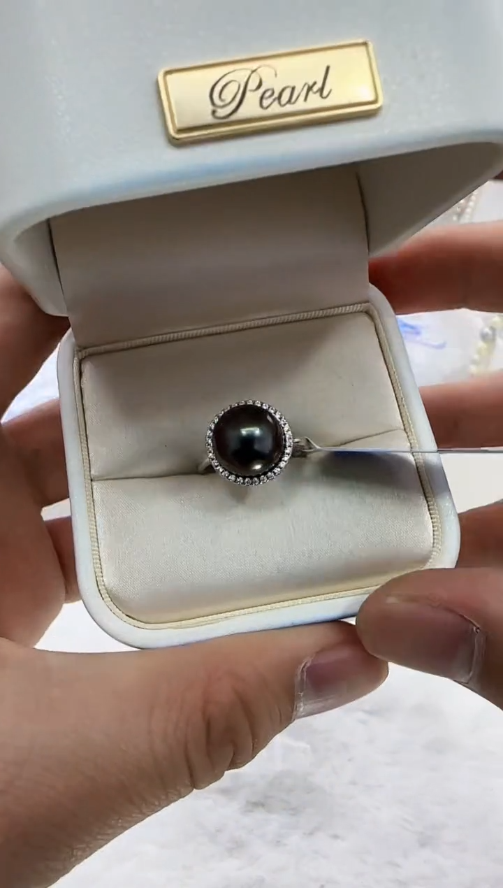 【闪购商品】海水珍珠DA银S925镶嵌大溪地 v2672