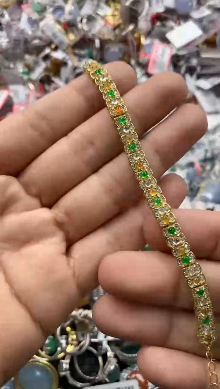 银S925镶嵌戒指翡翠555            3