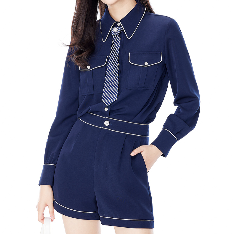 时尚领带套装132370013显瘦上衣秋季气质休闲