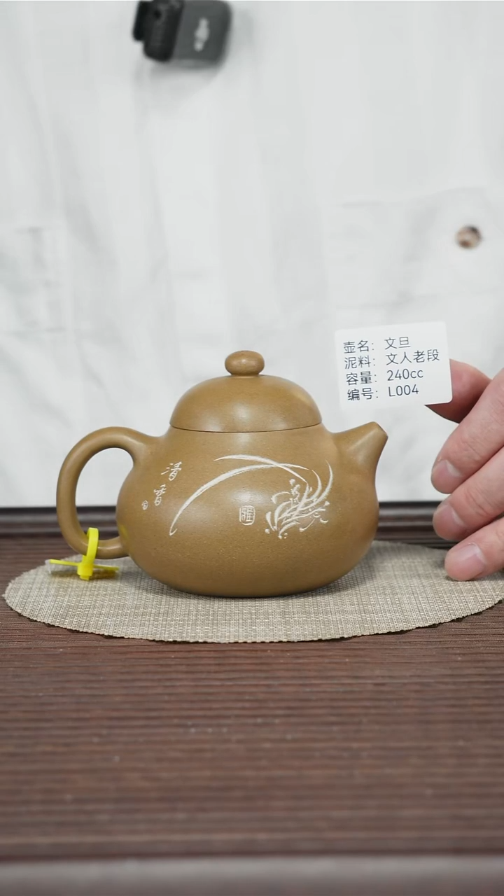 茶壶紫砂L004 文人老段 文旦 240cc