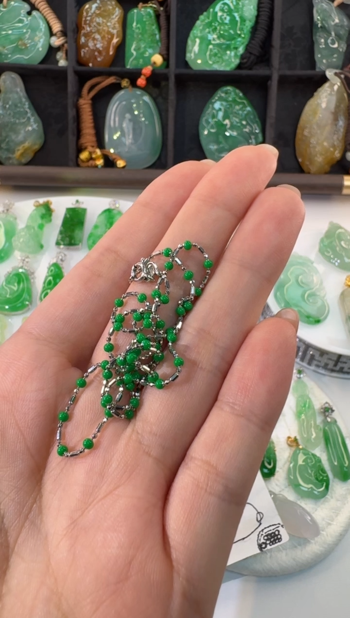 银S925镶嵌查罗石链子?**秋链子