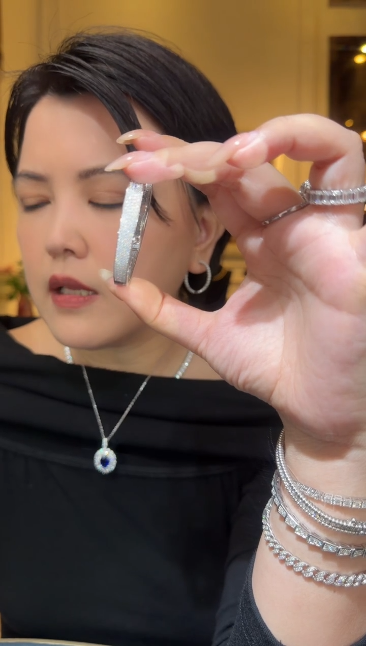 合成碳硅石925银925银手镯