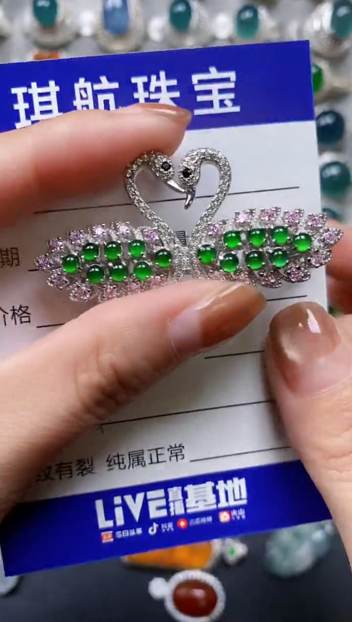 【闪购商品】翡翠颈饰银S925镶嵌0394