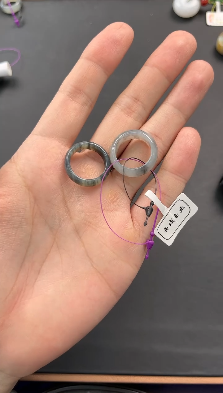 未镶嵌手串和田玉苏****?若羌青花加于田青花戒圈卡17+微色差