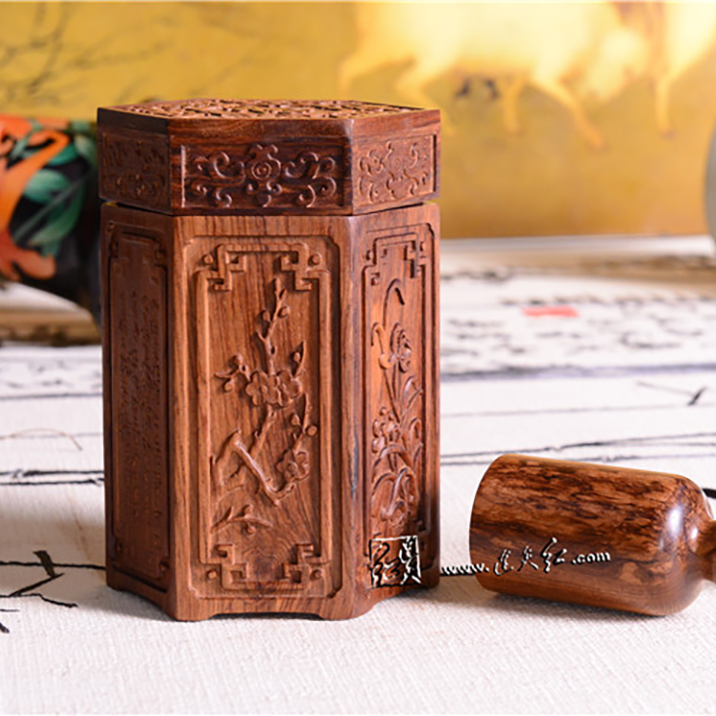 连天红 茶叶罐储藏罐收纳罐 缅花DZ1002M38 