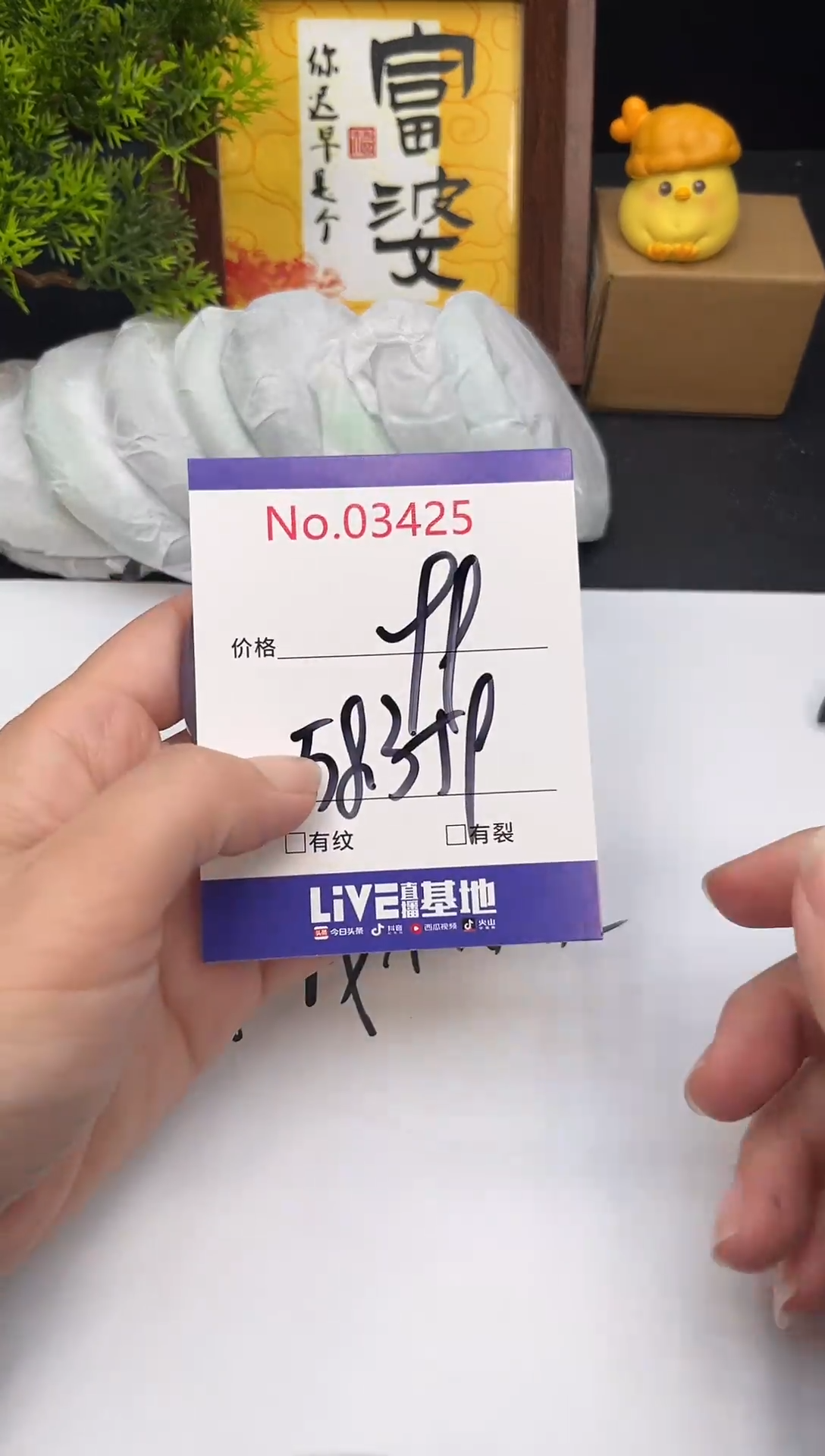 未镶嵌手镯翡翠3425