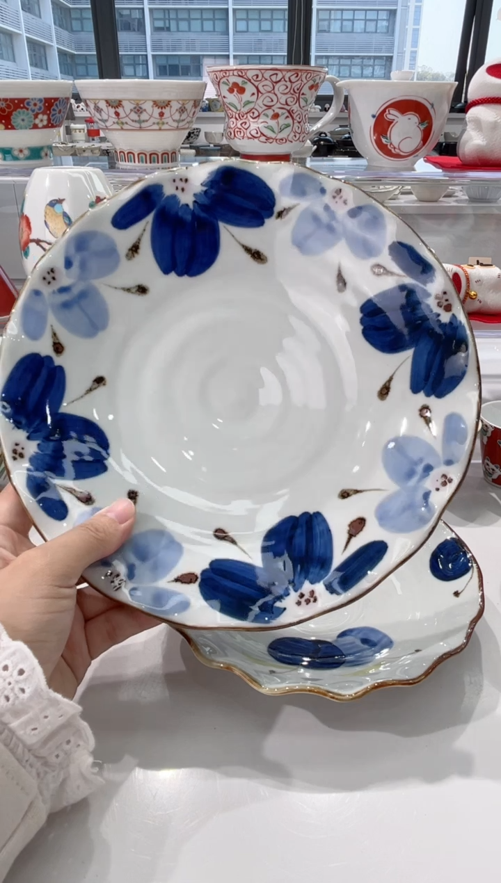 【闪购商品】瓷片福利蓝花深盘