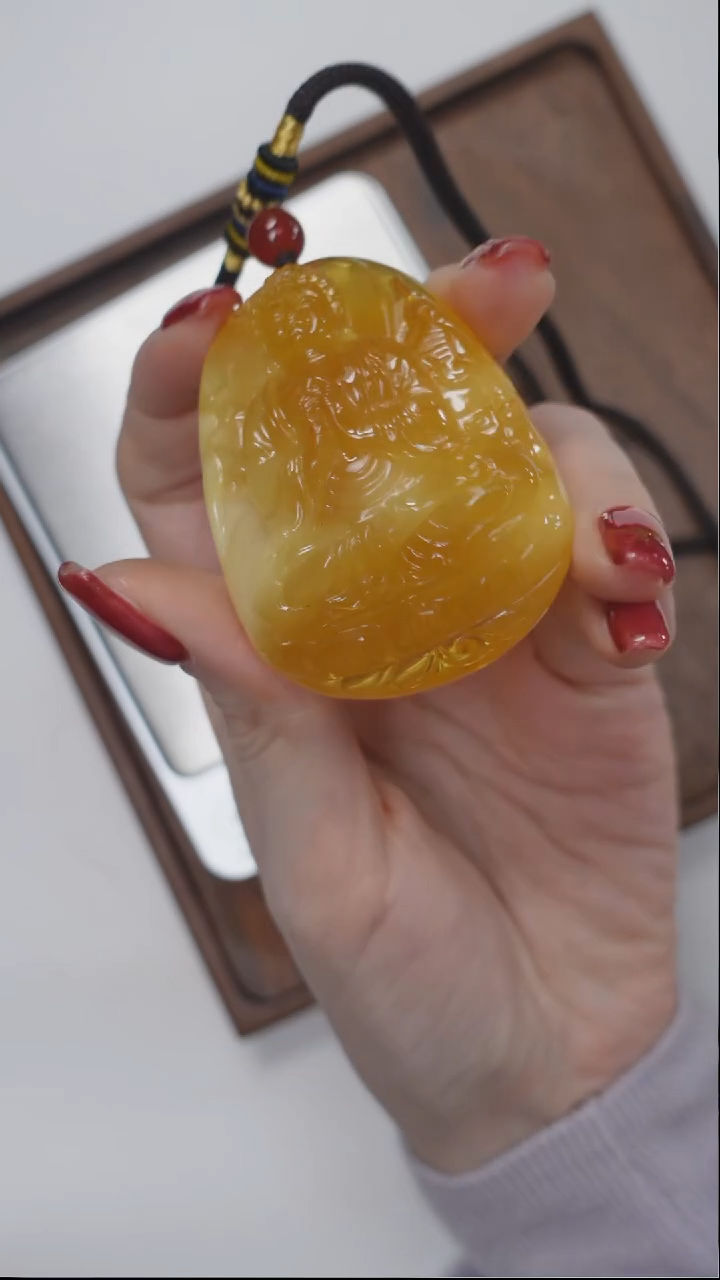 【闪购商品】琥珀颈饰未镶嵌王君老师作品-药师佛