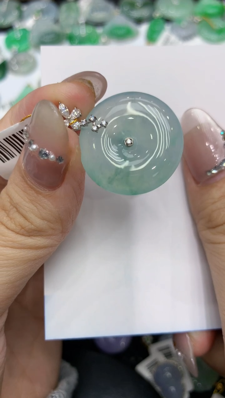 【闪购商品】翡翠颈饰18K金镶嵌222222222