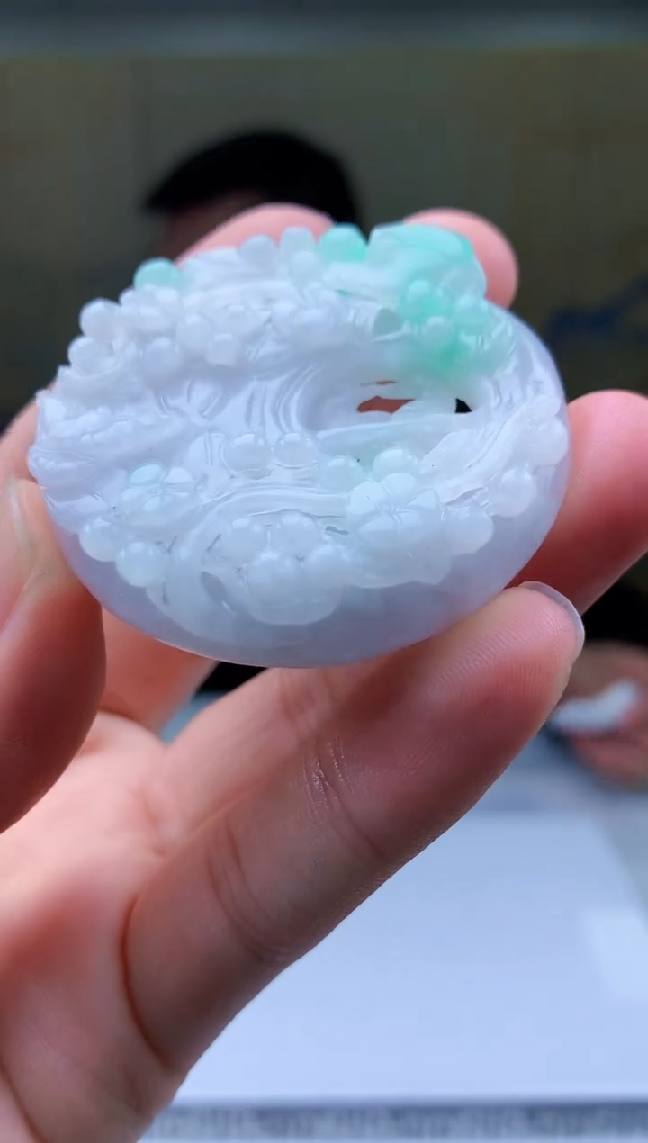 【闪购商品】定制翡翠未镶嵌5152bb-毛货挂件48