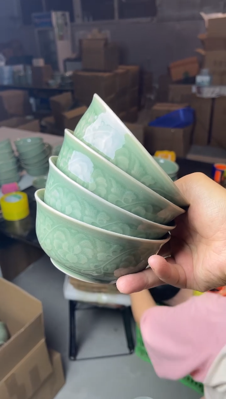 微瑕5.5低牡丹碗4只