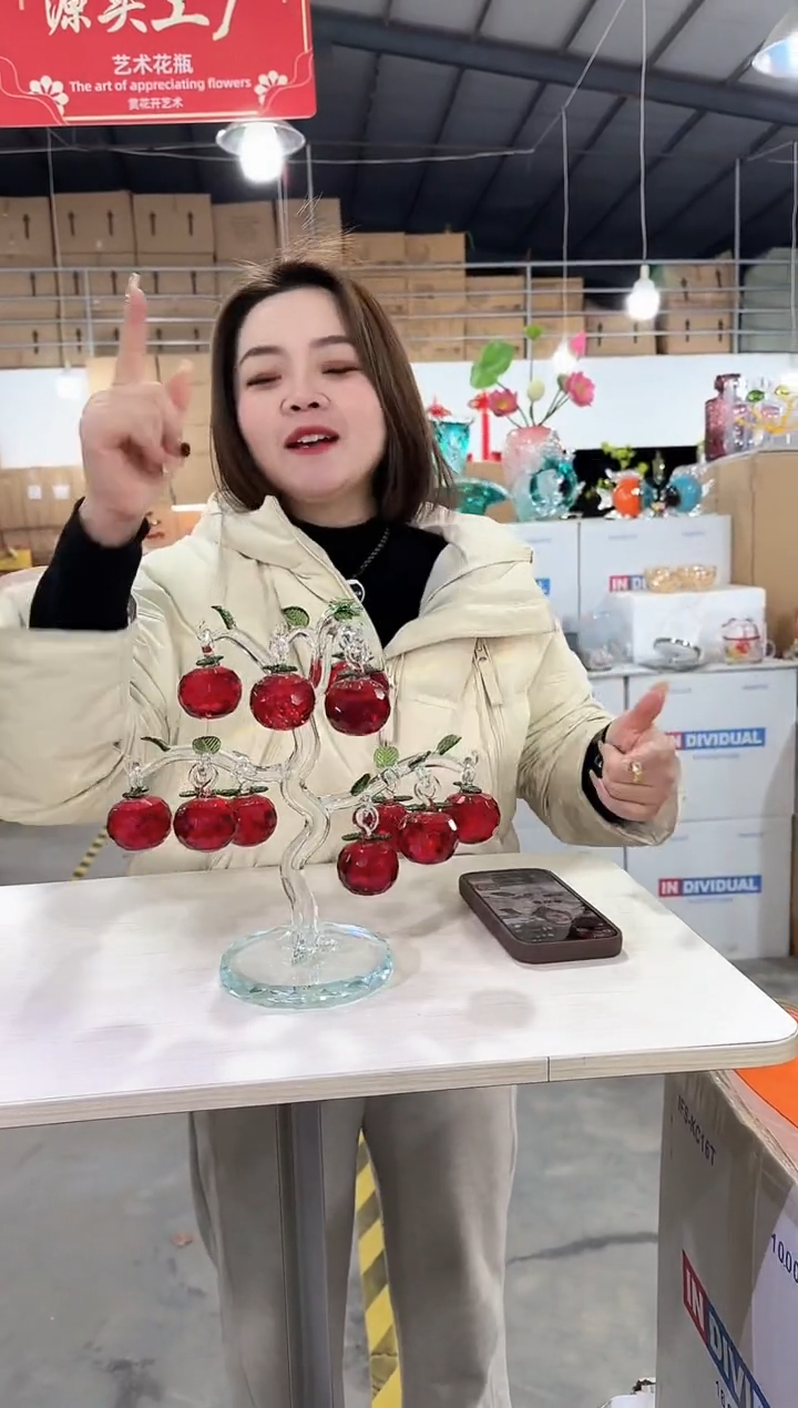 【闪购商品】玻璃于清花器H-早47