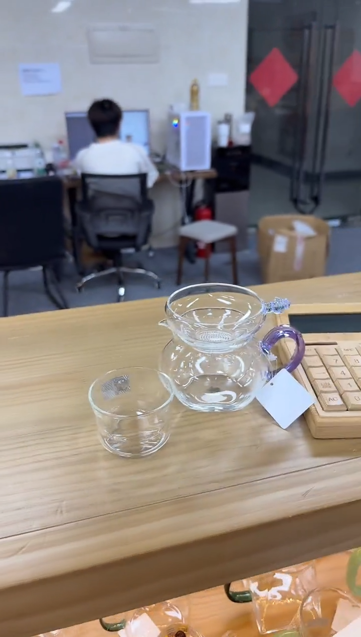 禾器纳福茶海浅紫+禾器奉珠茶漏透紫金