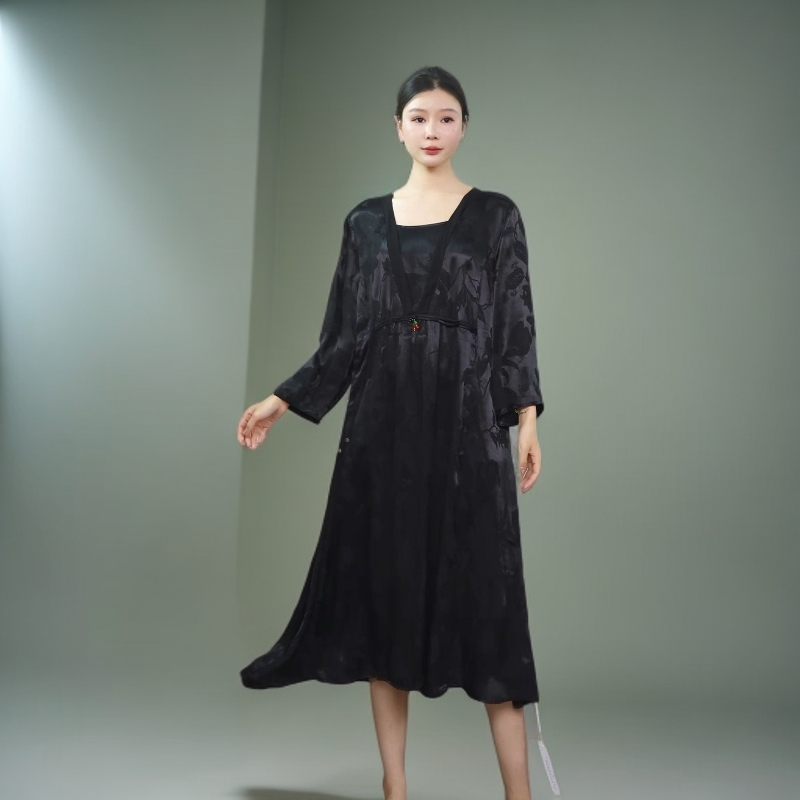 新款轻奢优雅端庄显瘦连衣裙29576