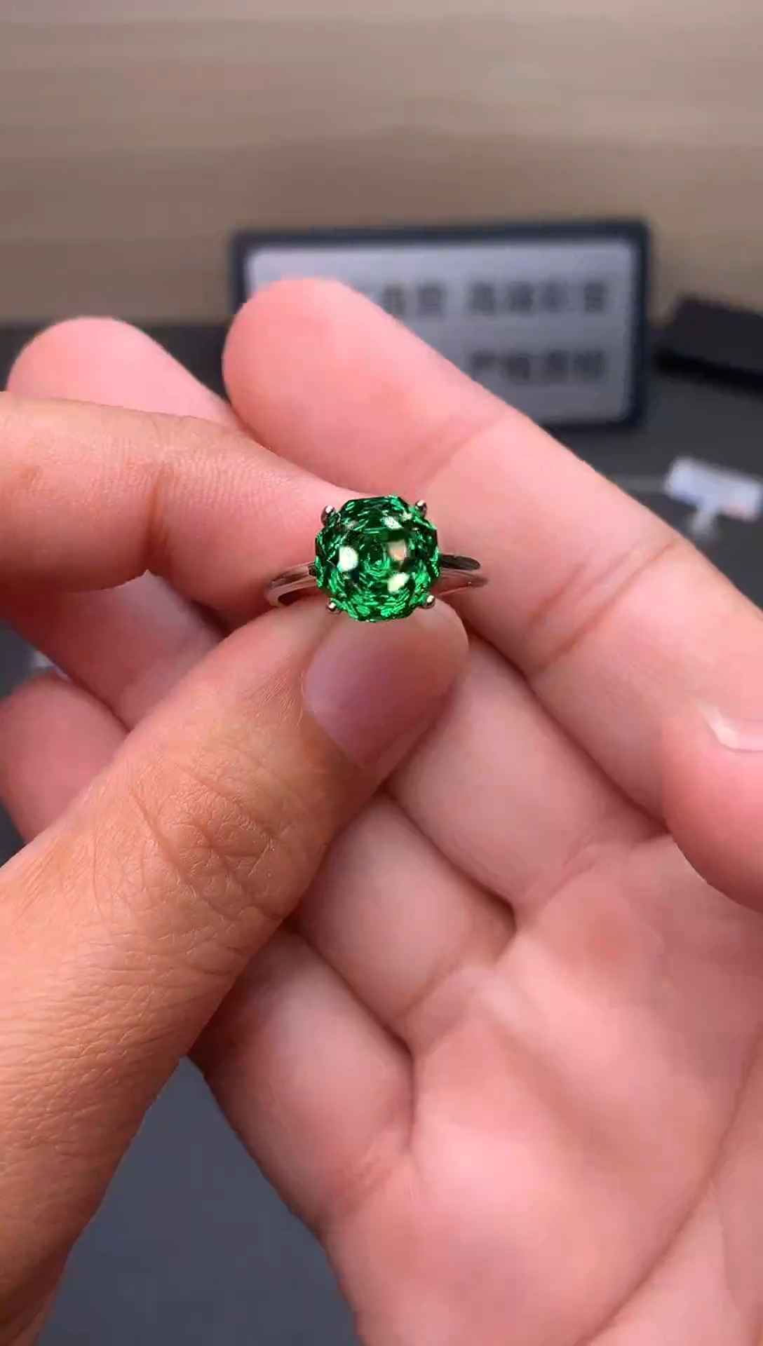 银S925镶嵌戒指碧玺111