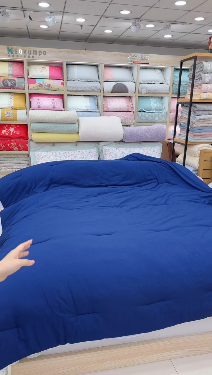 棉深蓝色春秋被 2.0*2.3 孤品