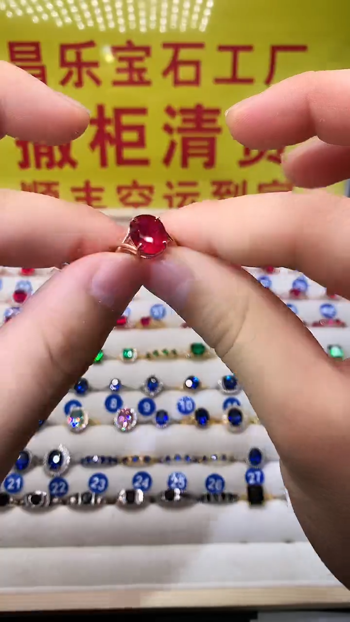 【闪购商品】红宝石戒指银S925镶嵌11111