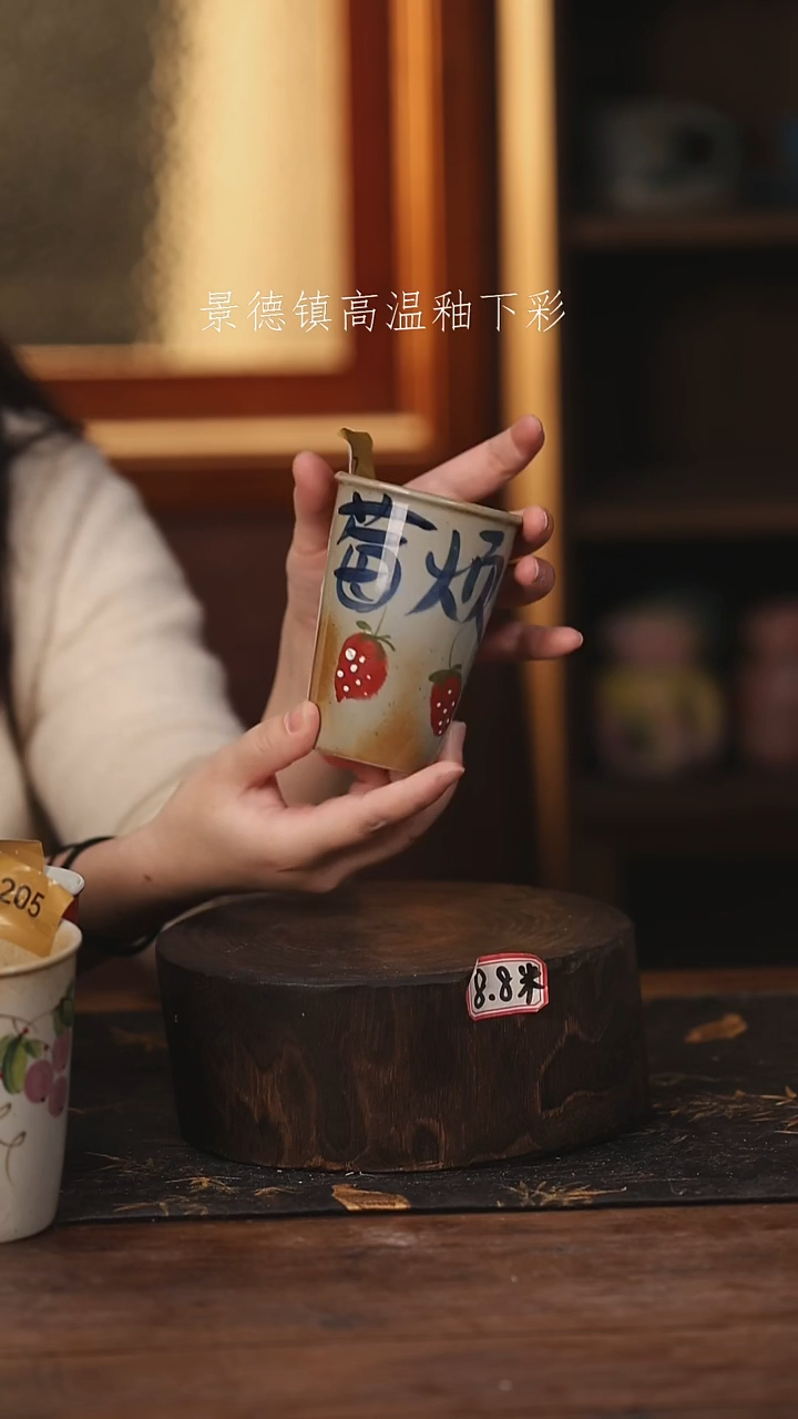 陶瓷景德镇高温釉下手绘陶瓷@L027@