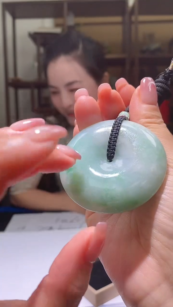 【闪购商品】定制翡翠未镶嵌35/0213/W/发其一件/平安扣
