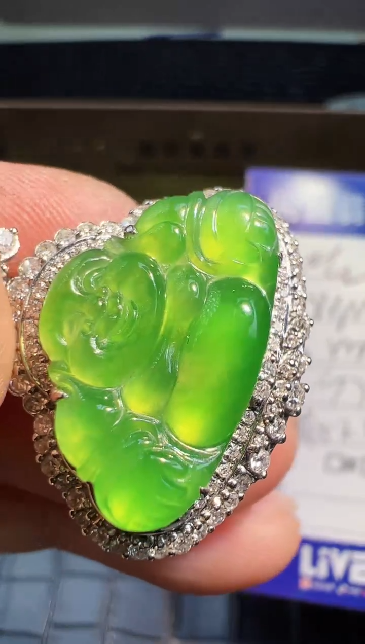 【闪购商品】翡翠颈饰18K金镶嵌翡翠回流