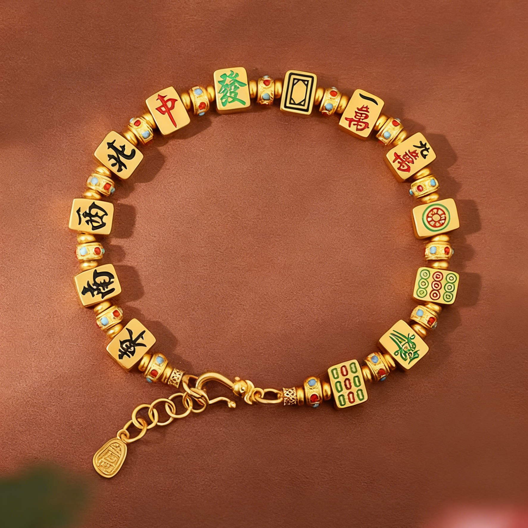 【粉丝专属】麻将十三幺手串手链男女同款新年必备中发财国潮手饰