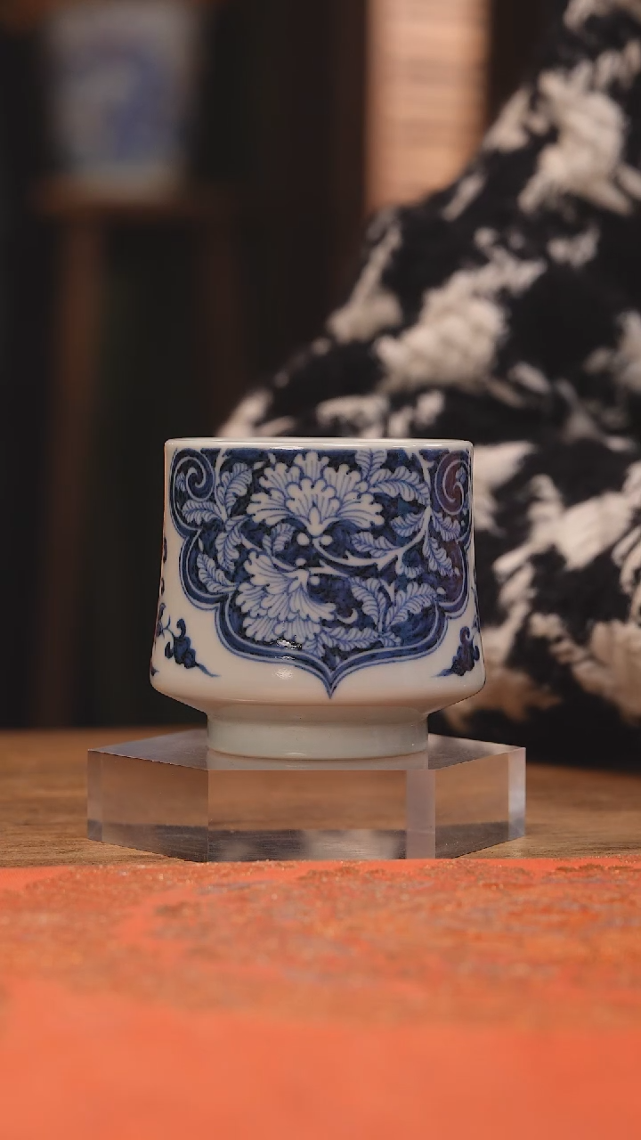 【闪购商品】杯余志剑造 开窗花卉威士忌杯