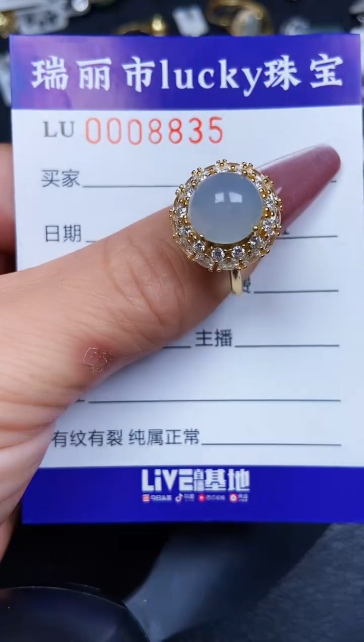 翡翠银S925镶嵌颈饰8835
