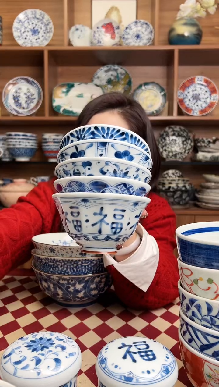 【闪购商品】瓷片蓝凛堂12.5cm大平碗 5只装混搭