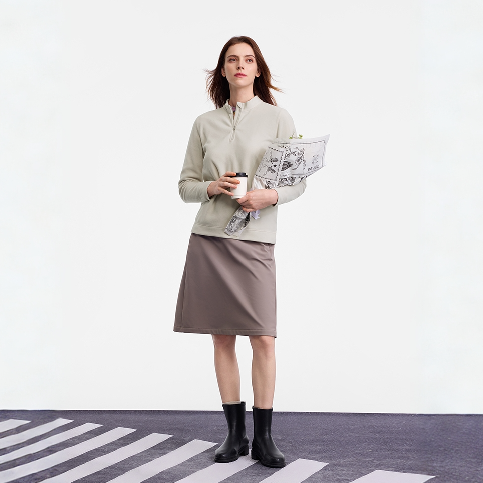 【25年新款】AIGLE艾高POLARTEC保暖时尚半拉抓绒衣BS83